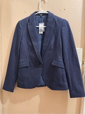 Express Womens Navy Blazer - Single-Button